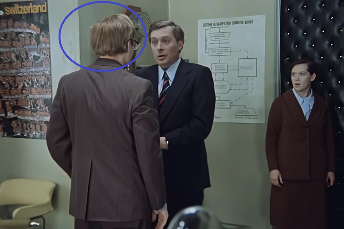 Кадр из фильма «Служебный роман» (1977), режиссер Эльдар Рязанов