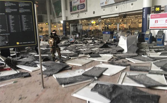 Последствия взрыва в аэропорту Брюсселя


