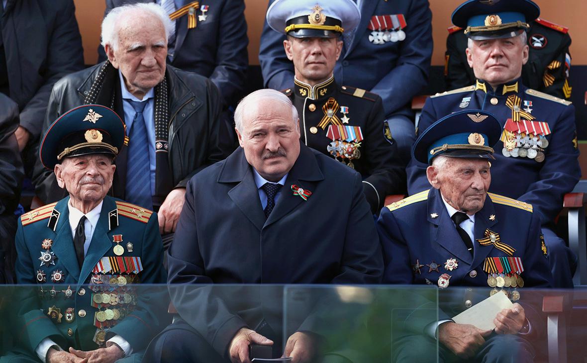 Александр Лукашенко на военном параде в ознаменование 78-й годовщины Победы в Великой Отечественной войне, Москва, 9 мая 2023 г.