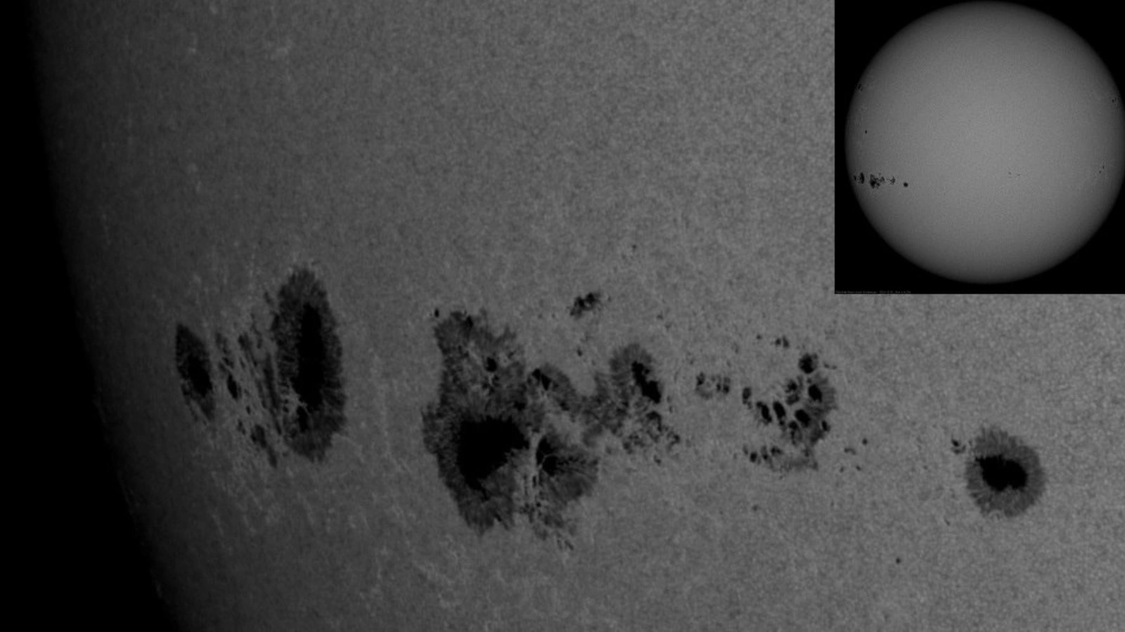 Cамый крупный комплекс пятен на солнце