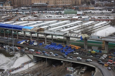 В Москве на ТТК обрушились строительные конструкции