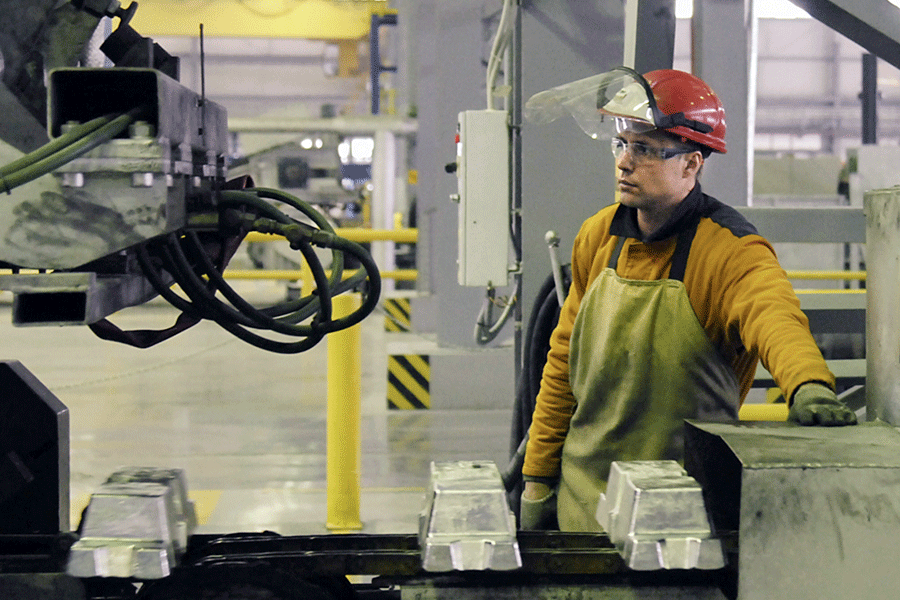 Автоматическая линия по складированию алюминиевых чушек на заводе&nbsp;компании UC Rusal


