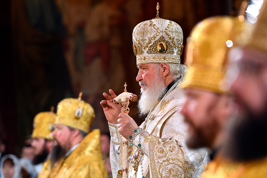 Патриарх Московский и всея Руси Кирилл провел богослужение в храме Христа Спасителя в Москве
