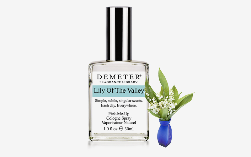 Lily Of The Valley, Demeter

Марка, которая воспроизводит самые диковинные запахи &mdash;&nbsp;от теннисных мячей до детской присыпки или даже целой Ирландии &mdash; не могла обойти хрупкий весенний цветок. В пирамиде все просто &mdash; ландыш. Синтетический, но очень правдоподобный.
