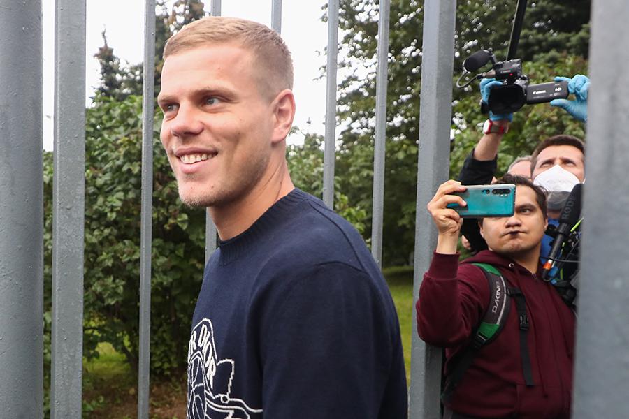 Александр Кокорин во время освобождения из колонии