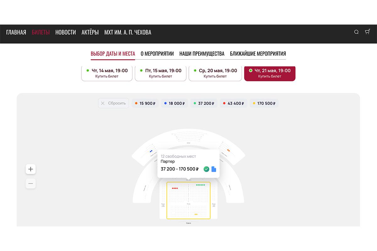 Цена на билеты на спектакль «Гамлет» в МХТ имени. А. П. Чехова