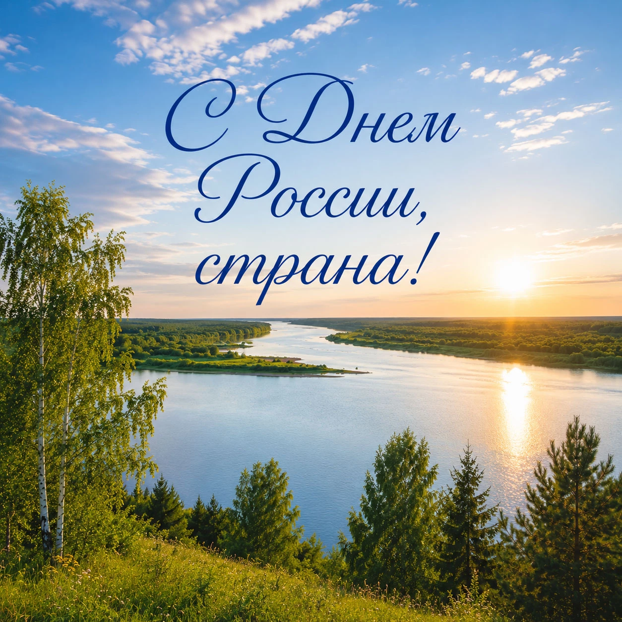 Озеро на закате