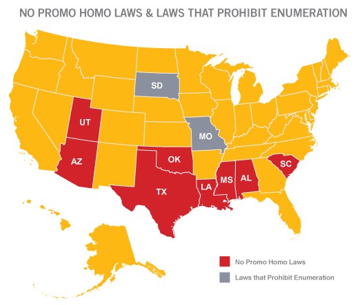 Американские СМИ насчитали 8 штатов с запретом на гей-пропаганду