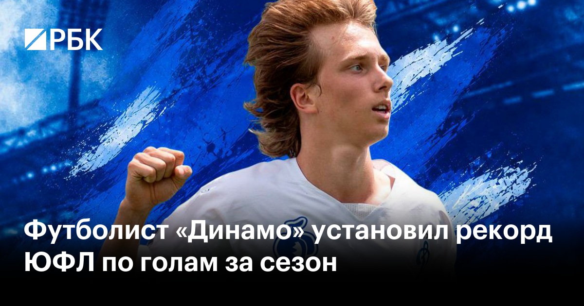 Футболист «Динамо» установил рекорд ЮФЛ по голам за сезон