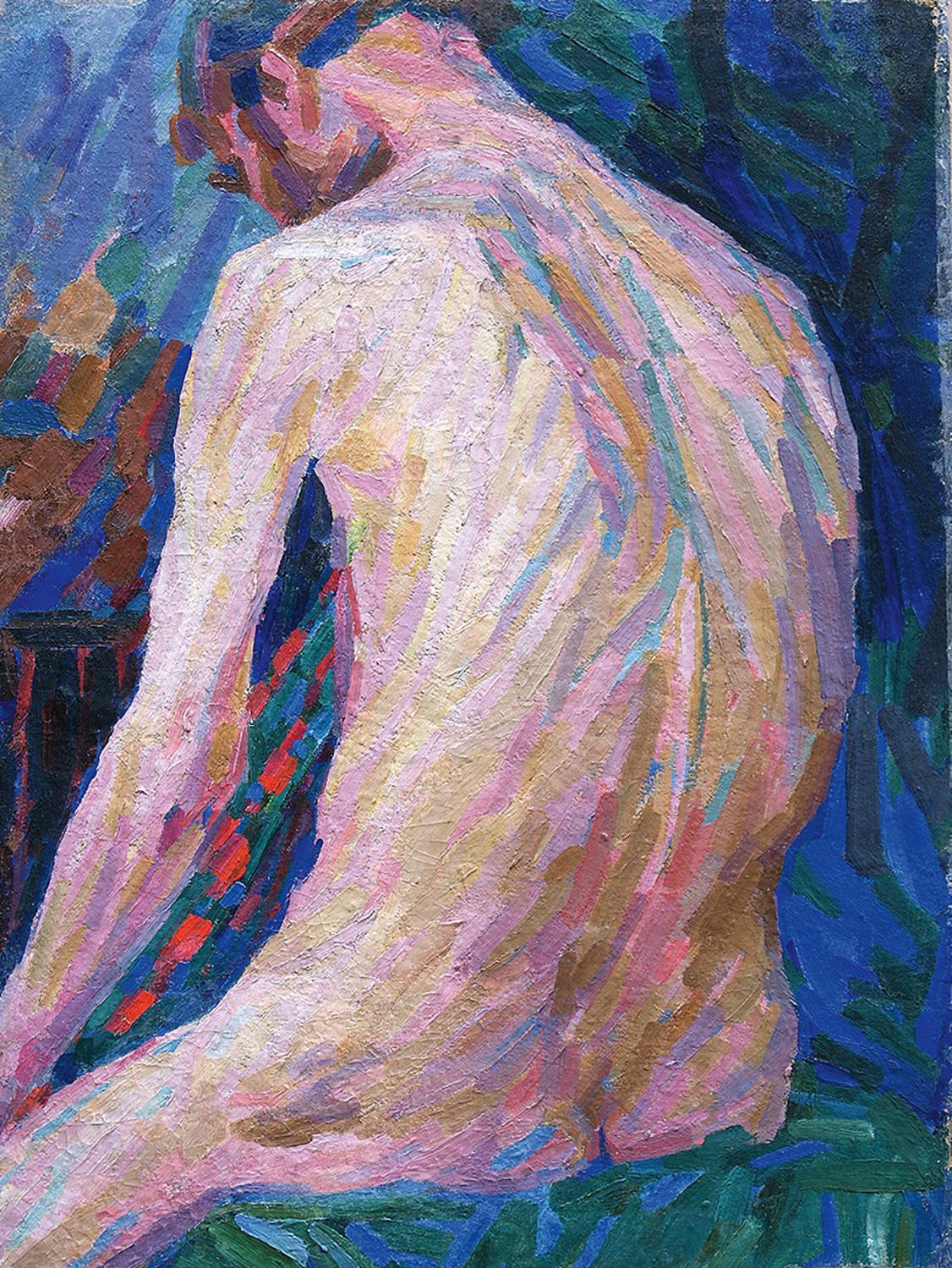 Алексей Кокель. «Обнаженная мужская модель со спины», 1906–1907. Чувашский государственный художественный музей, Чебоксары