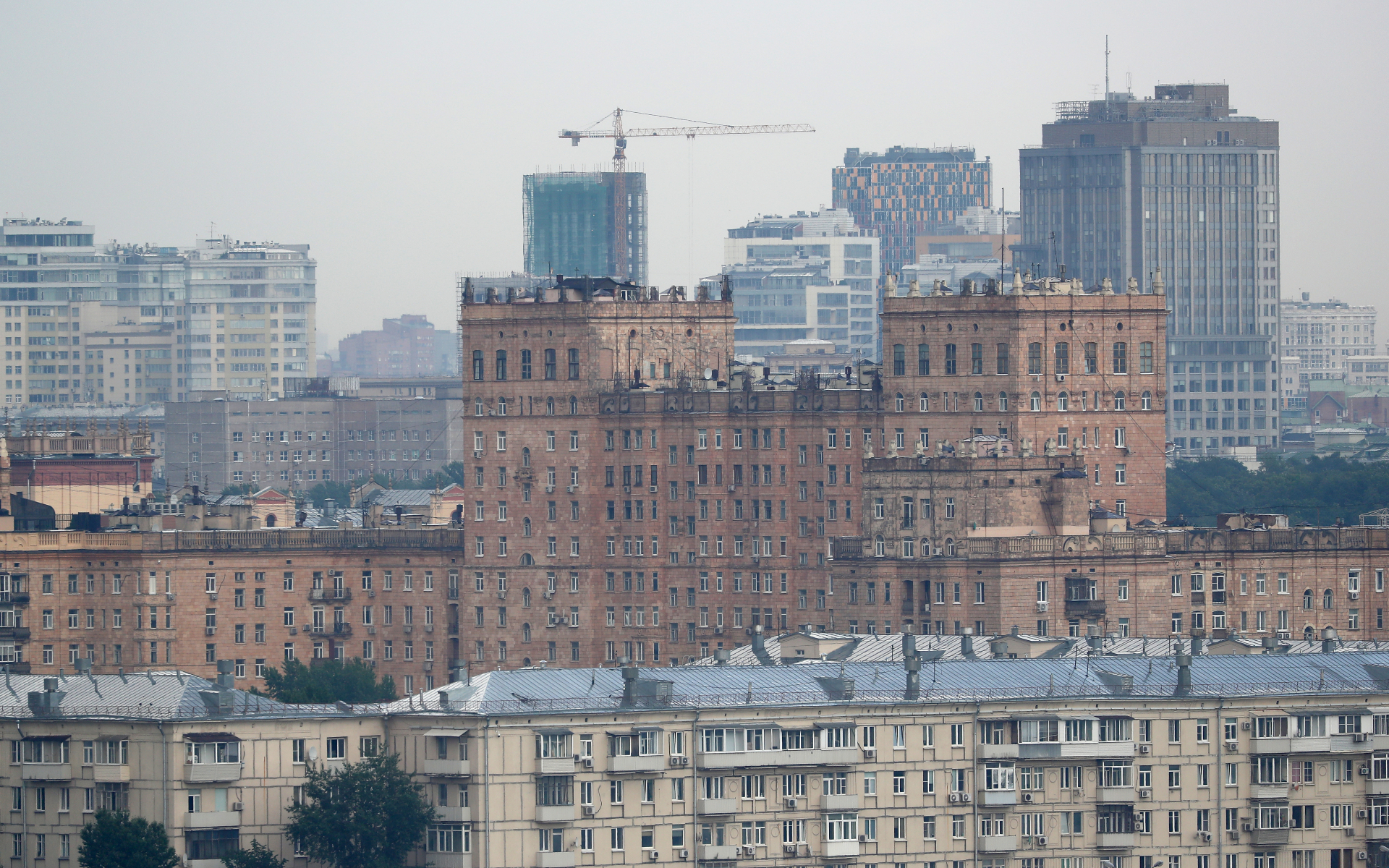Вид на район Якиманка в Москве