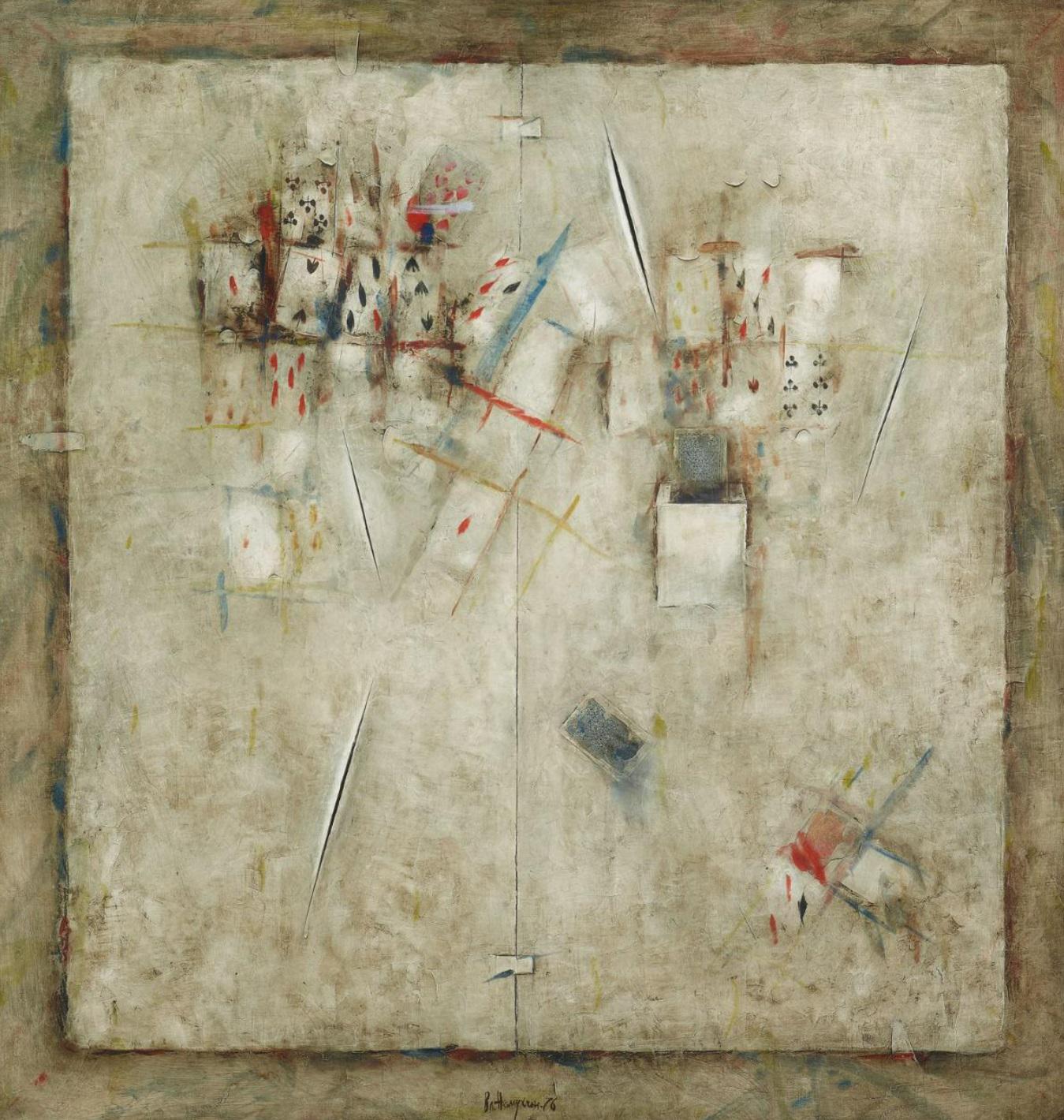 В.Н. Немухин, «Натюрморт с картами» 1976