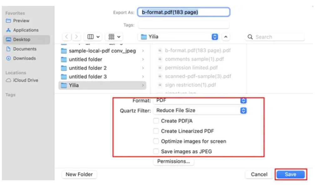 Как уменьшить размер файла PDF в Mac OS