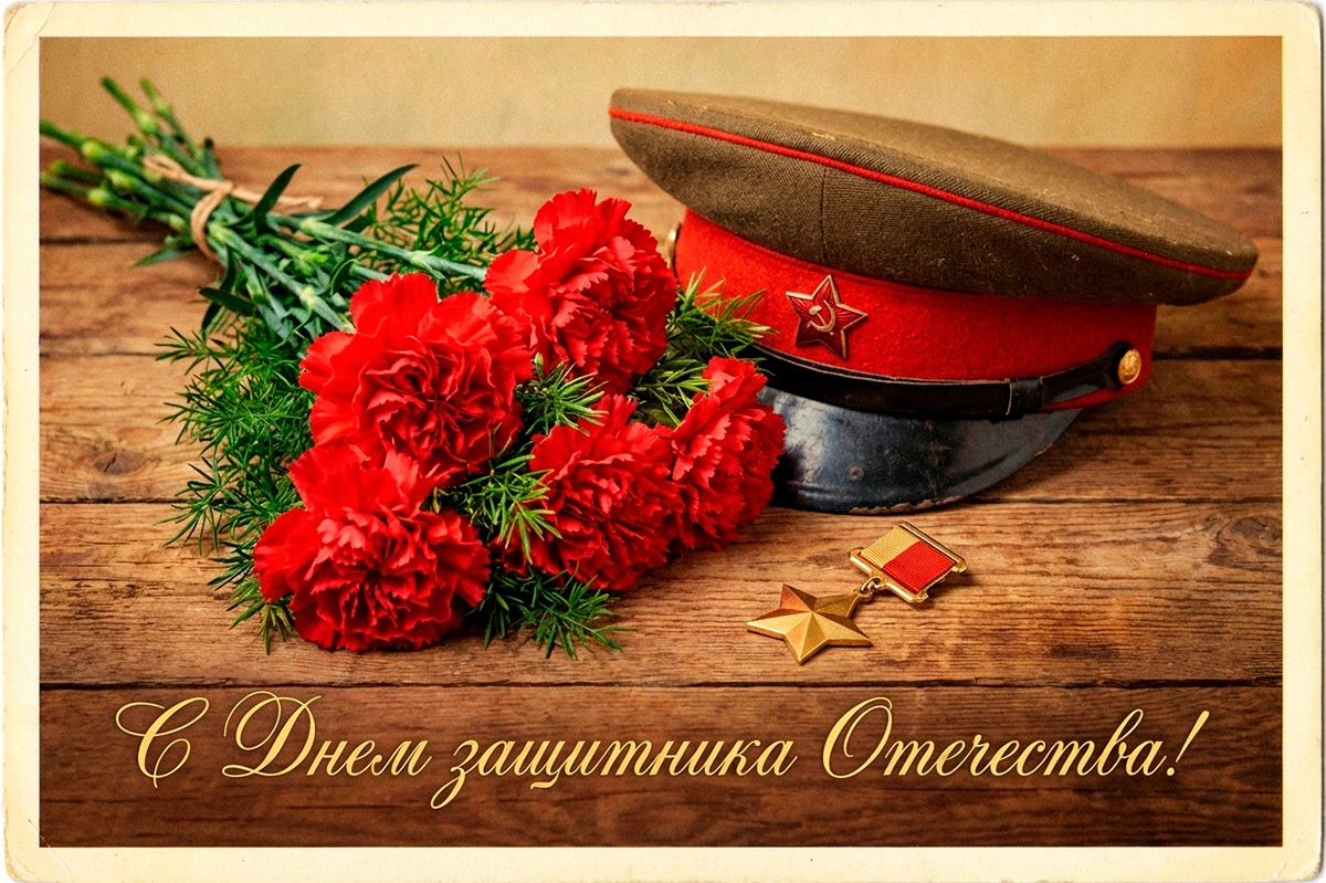 15 вариантов открыток с Днем защитника Отечества в 2026 году