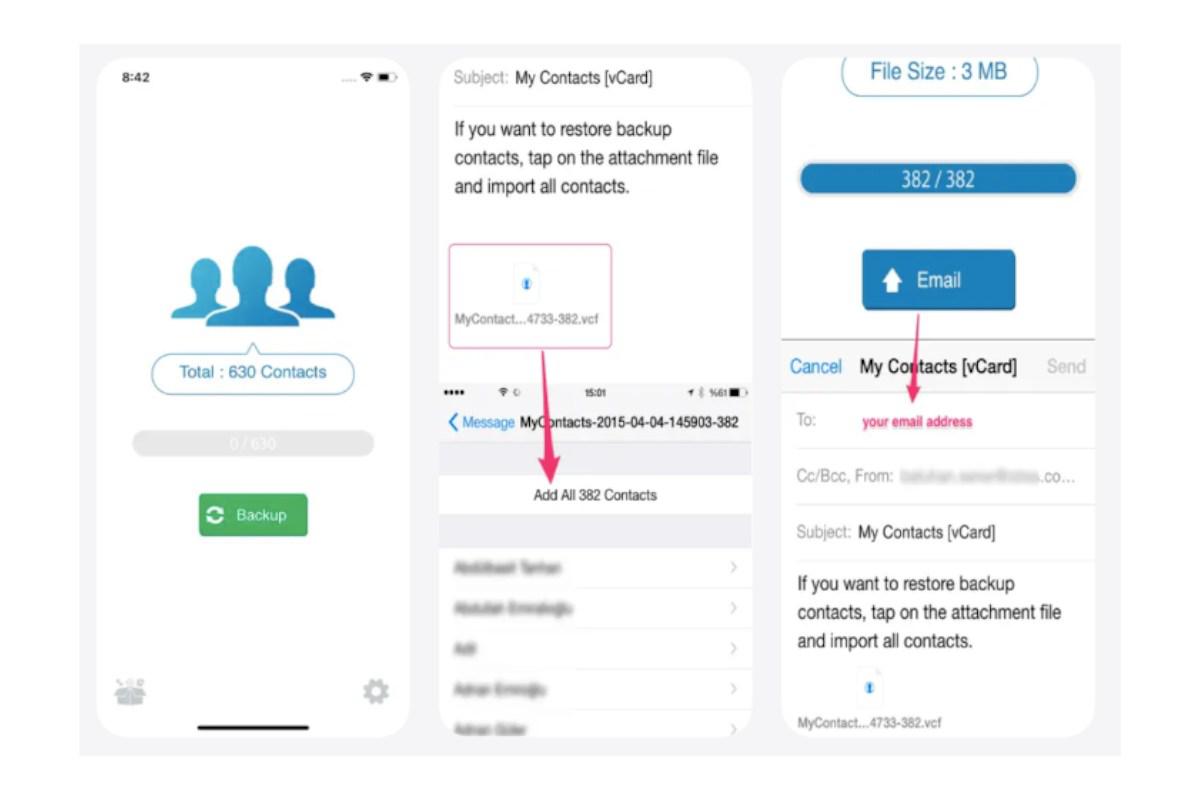 Как перенести контакты с iPhone на Android с помощью приложения My Contacts Backup