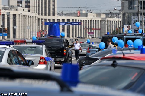 Автопробег "Синих ведерок" в честь юбилея ГАИ МВД