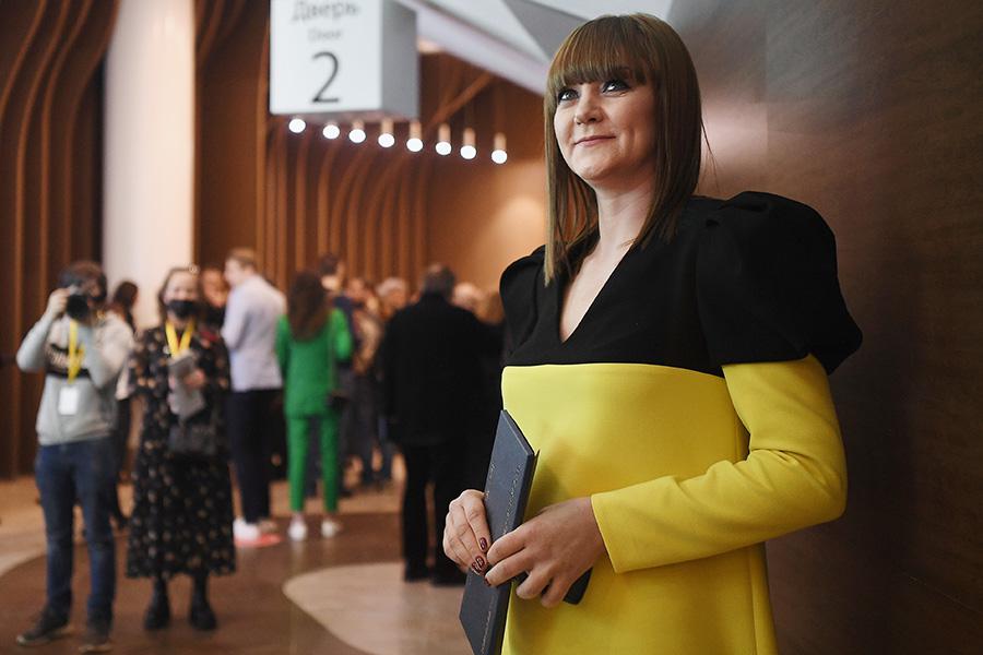 Актриса Анна Уколова перед XXXIII церемонией вручения национальной кинематографической премии &laquo;НИКА&raquo; за 2019 и 2020 годы в Vegas City Hall, 25 апреля 2021 года