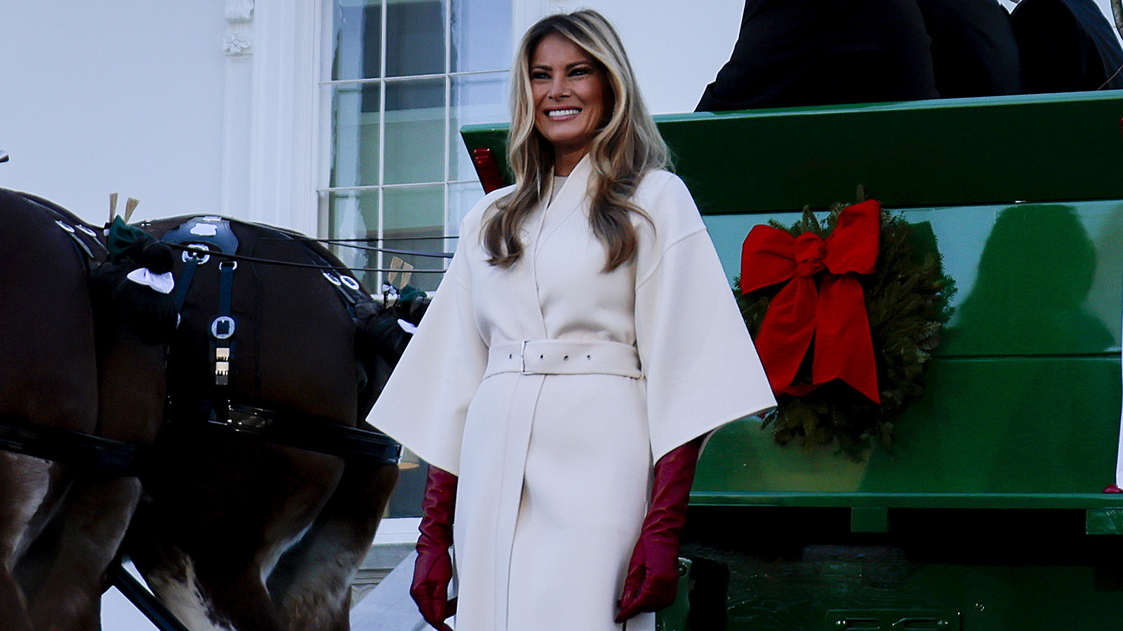 Мелания Трамп приняла в Белом доме рождественскую елку, 24 ноября 2025 года