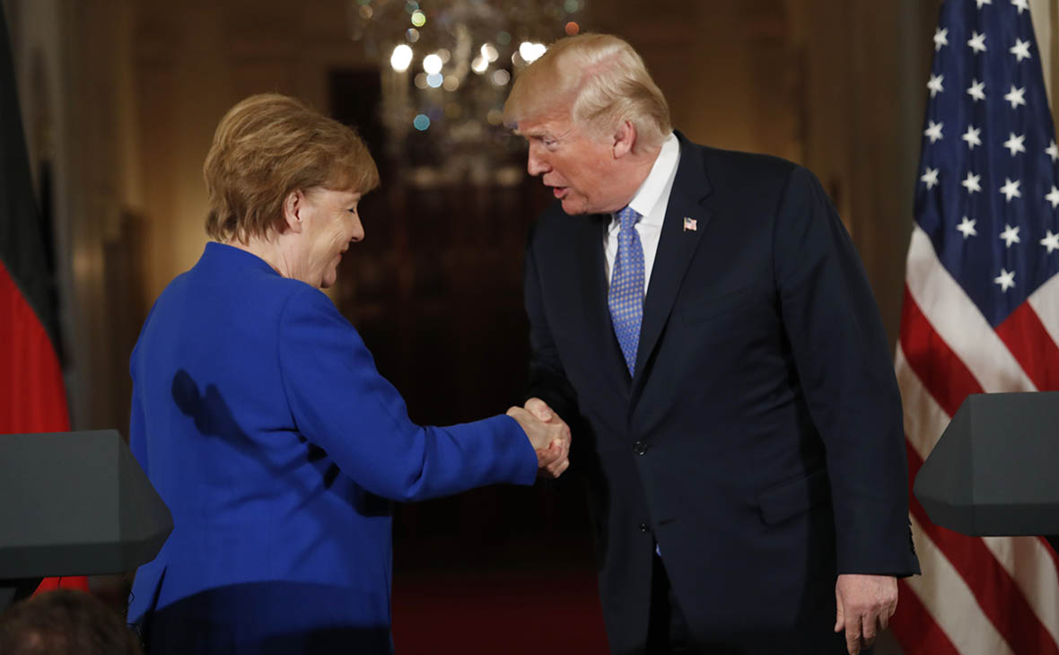 Ангела Меркель и Дональд Трамп


