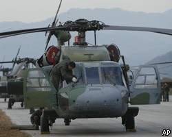 В Южной Корее во время учений столкнулись два вертолета