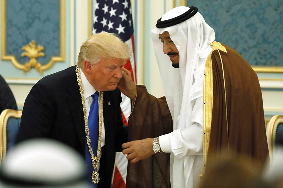 Дональд Трамп и&nbsp;Сальман Аль Сауд


