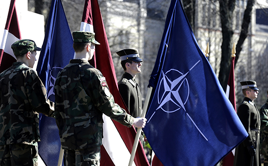 Церемония празднования годовщины вступления Латвии в НАТО