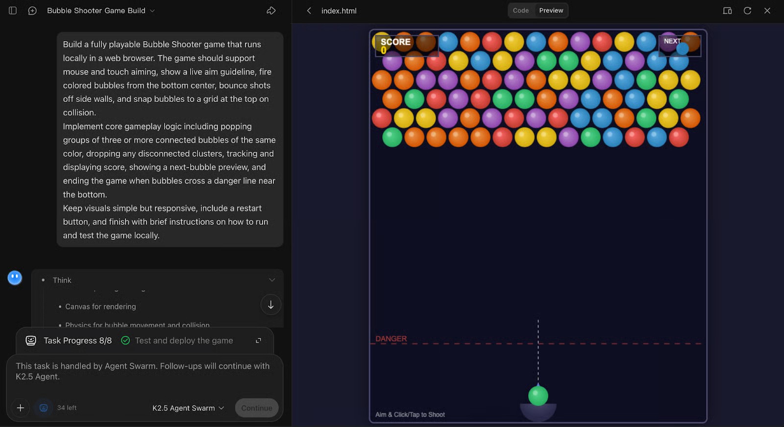 Работающая версия игры Bubble Shooter