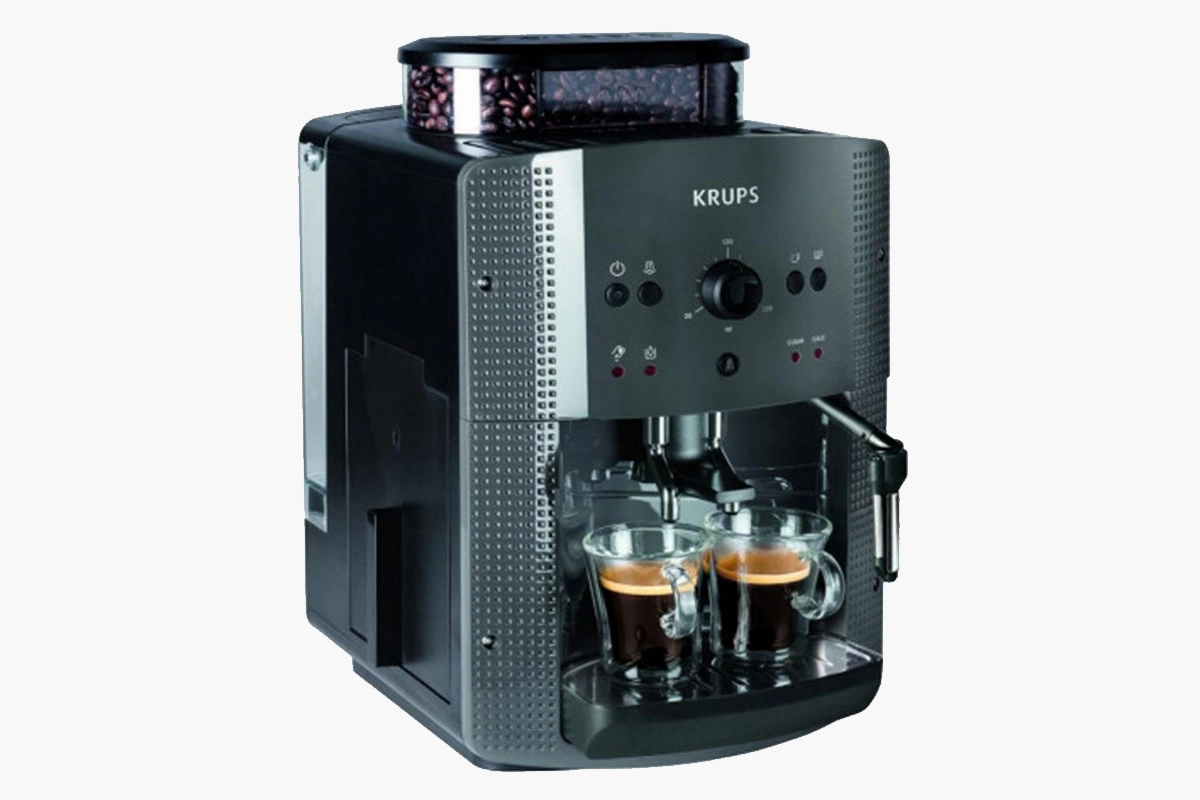 Krups Essential EA810B70 выполнена в лаконичном темном дизайне