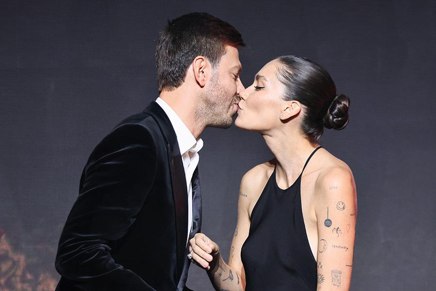 Фёдор Смолов и его супруга Карина Истомина на вручении премии Winline Герои РПЛ-2025 в центре кино &laquo;Мосфильм&raquo;, Москва, 27 июня 2025 года