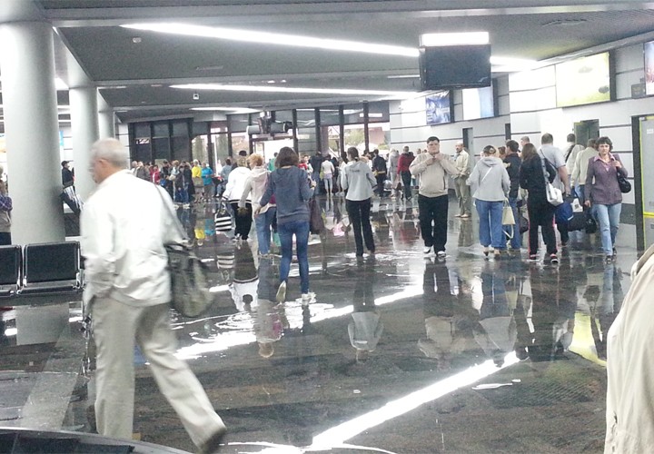 В Сочи  подтопило аэропорт