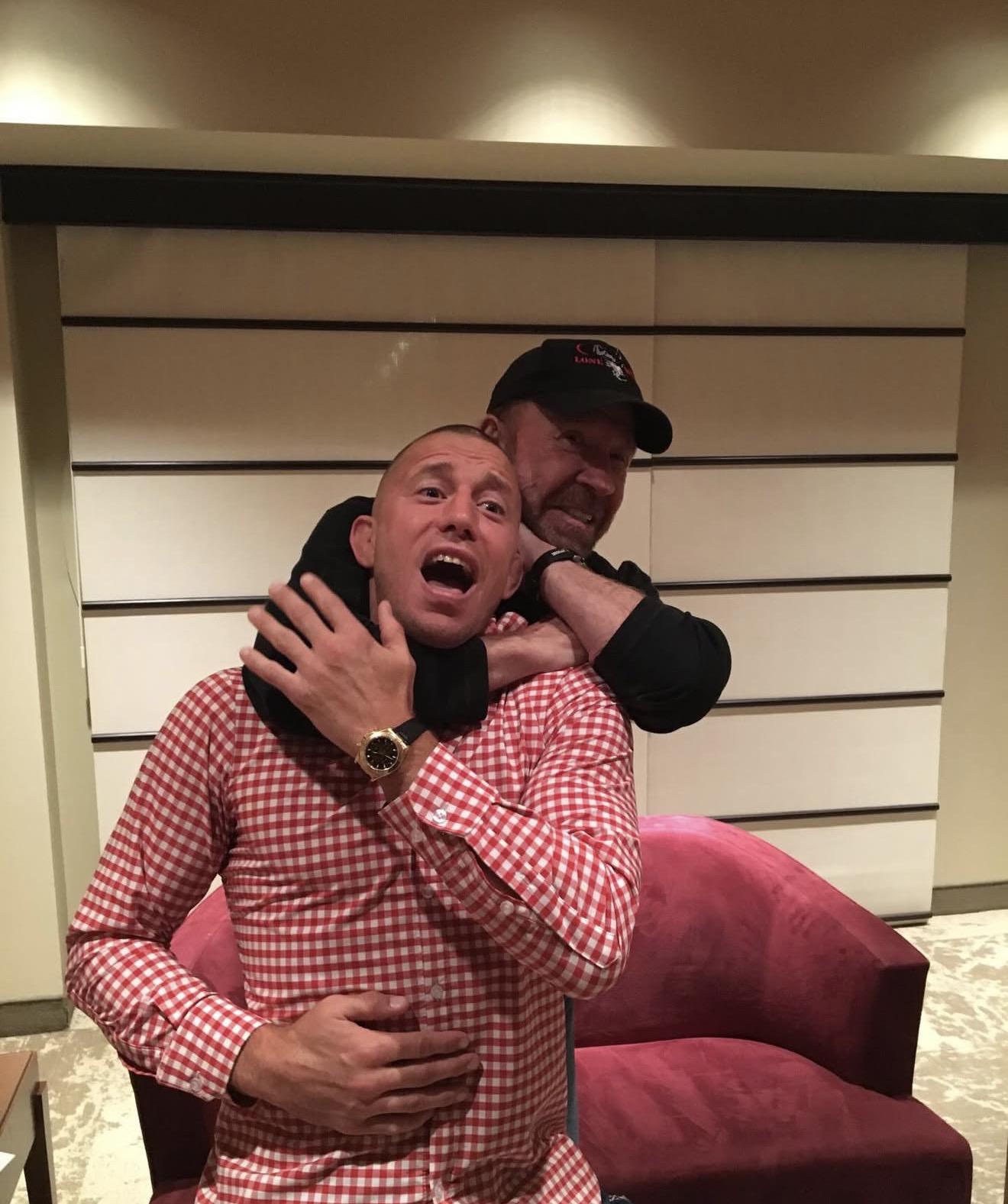 Жорж Сен-Пьер и Чак Норрис