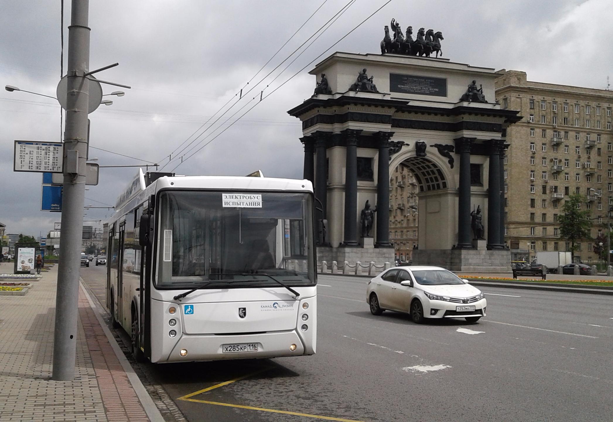 Электробус  «КАМАЗа» тестируют на улицах Москвы