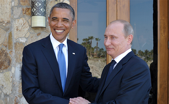 Президент США Барак Обама и президент России Владимир Путин (слева направо)


