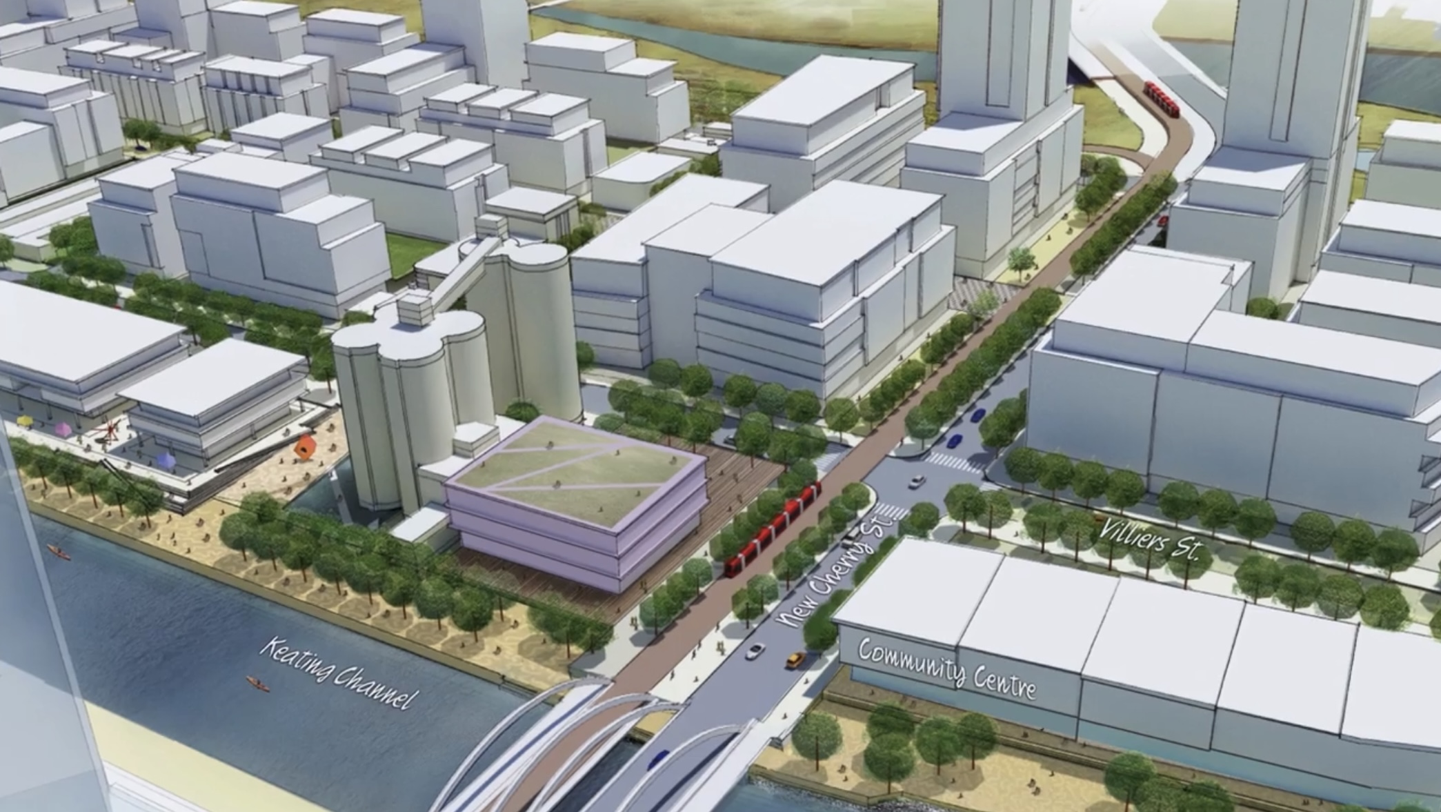 Фрагмент планировки инновационного кластера от Google в Канаде