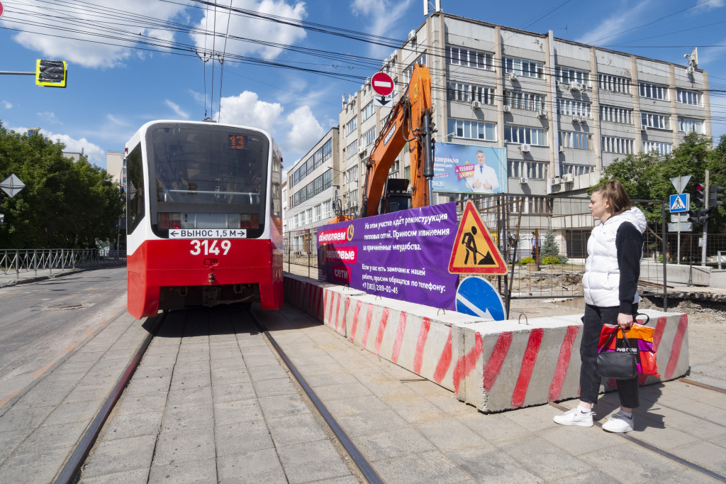 На Серебренниковской удалось сохранить движение трамваев благодаря схеме реверсивного движения