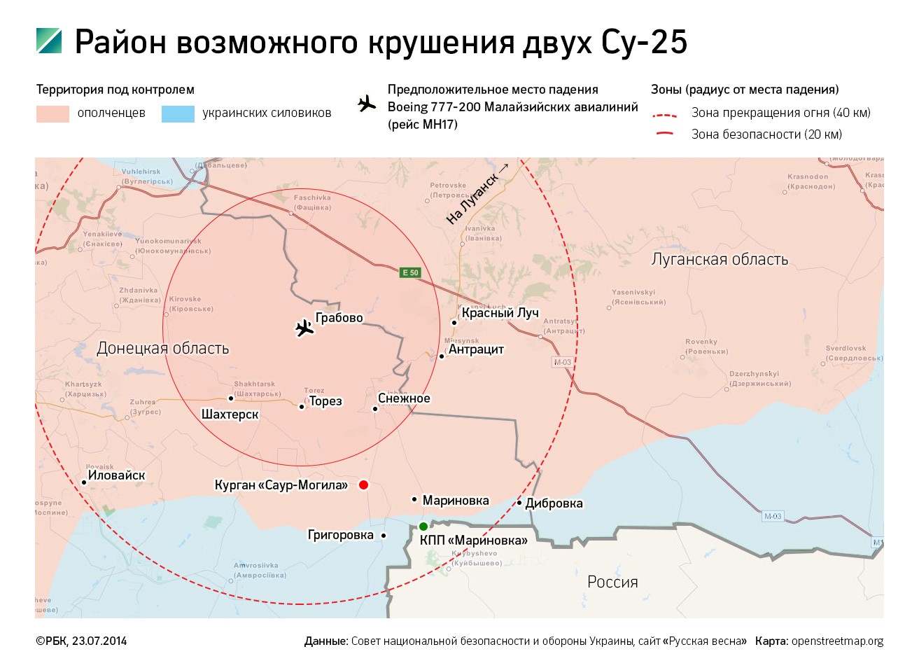 Украина заподозрила Россию в уничтожении двух Су-25