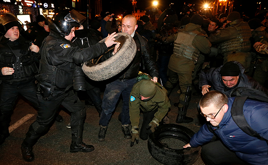 Стычки с&nbsp;полицией в&nbsp;Киеве. 21 ноября 2016 года
