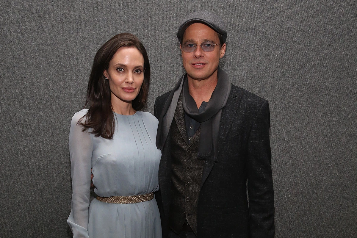 <p>Анджелина Джоли и Брэд Питт, 2015 год</p>