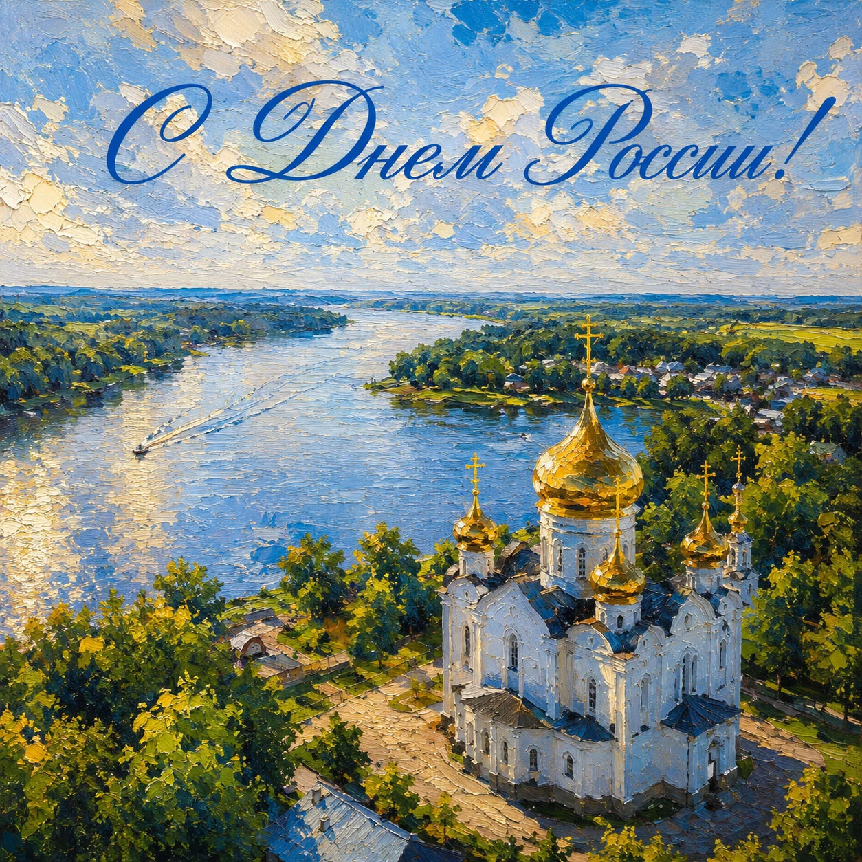 Вид на церковь у реки