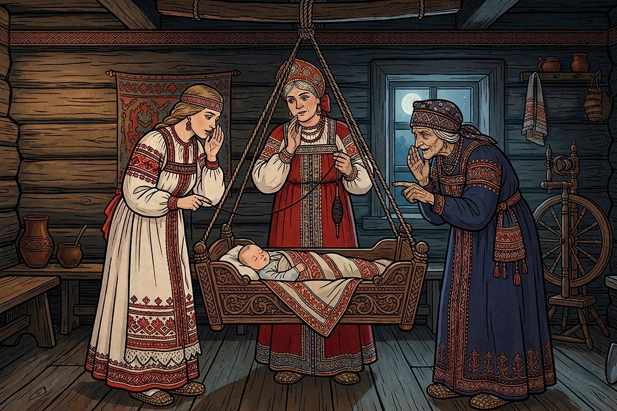 В народных представлениях Судениц обычно трое