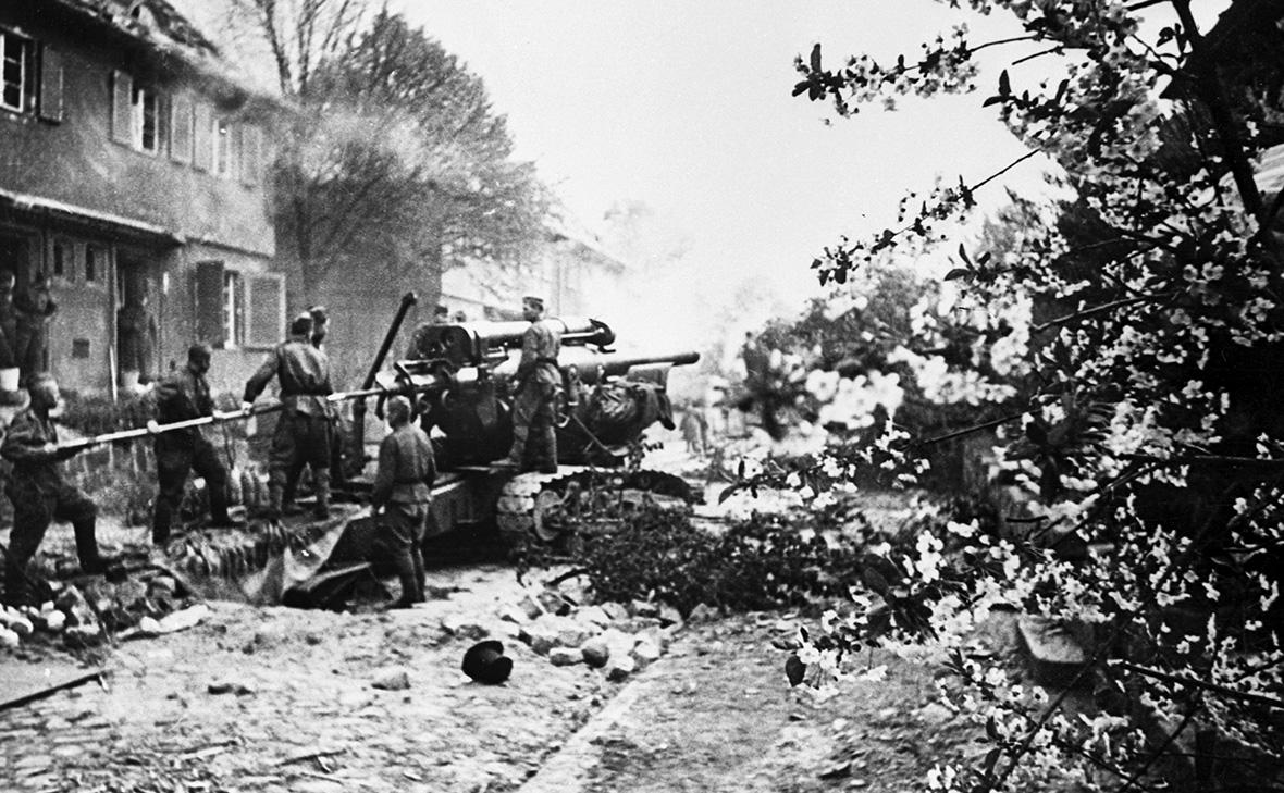 Бои на окраинах Берлина, Германия, май 1945 г.