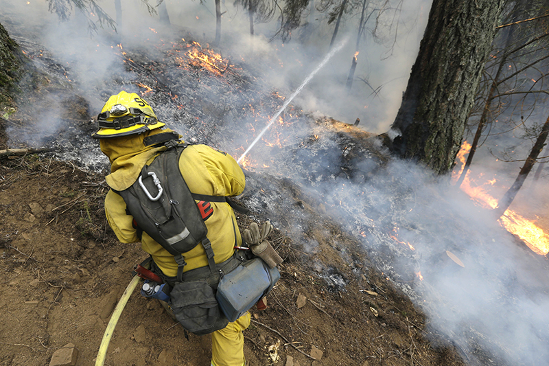 Тушение лесного&nbsp;пожара в Калифорнии, вызванного поджогом&nbsp;​Уэйна Хантсмэна, сентябрь 2014 года