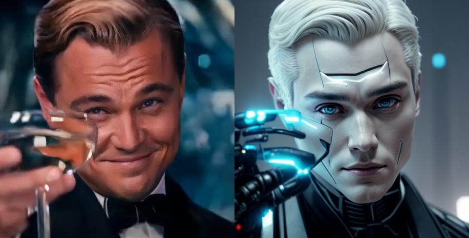 Леонардо Дикаприо в фильме &laquo;Великий Гэтсби&raquo; в фильтре LOOKY &ndash; киборг