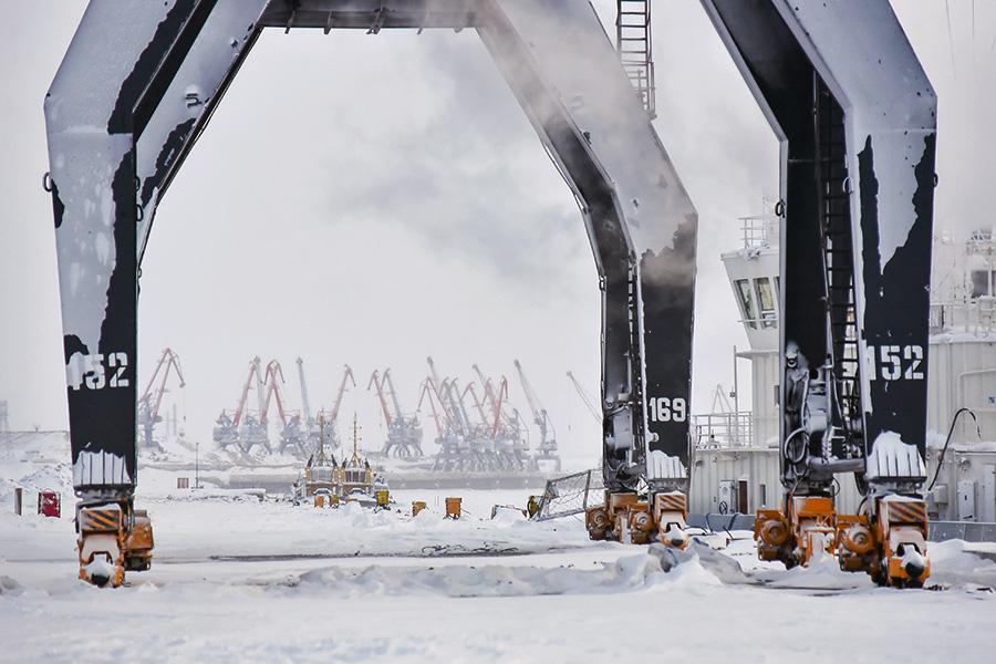 Дудинский морской порт, Красноярский край, 31 января 2025 года