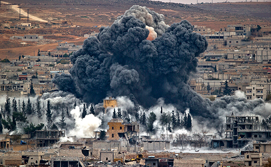 Последствия авиаудара в&nbsp;Кобани, Сирия, ноябрь 2014 года
