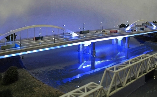 Модернизированный Яблоновский мост. Макет.