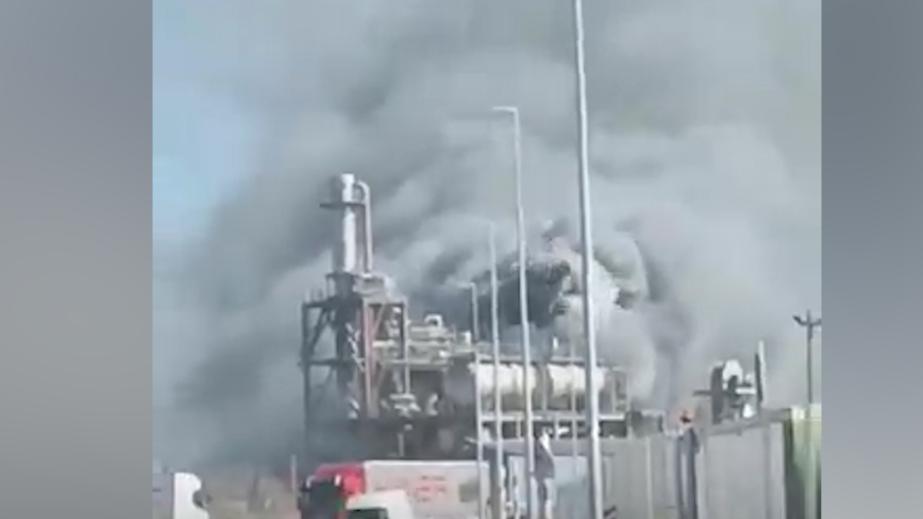 Взрыв и пожар на заводе во Франции. Видео