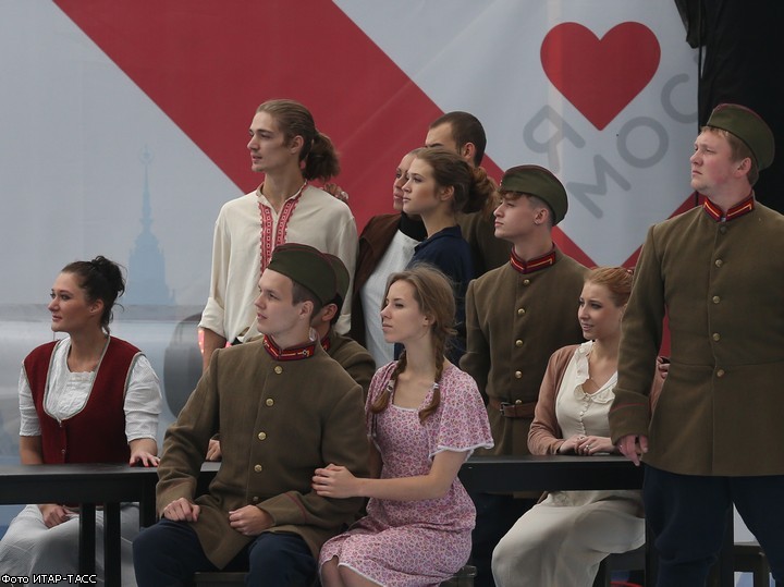 Празднование Дня города на Красной площади в Москве