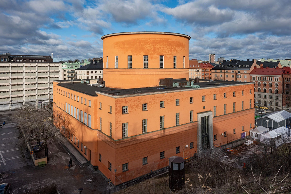 Фасад Стокгольмской публичной библиотеки, Швеция