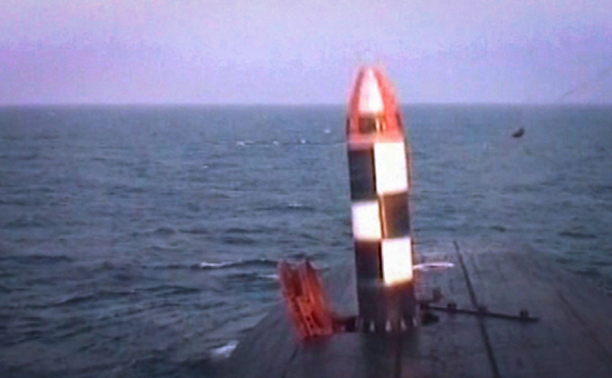 Испытания межконтинентальной баллистической ракеты "Булава", февраль 2013 года
